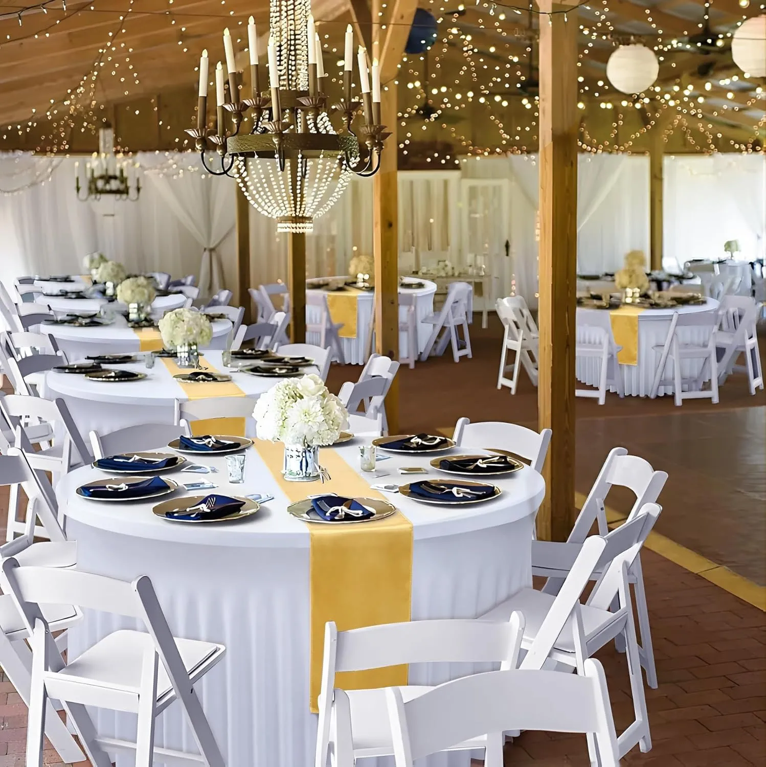 Round Table, Linen, and Chair Package