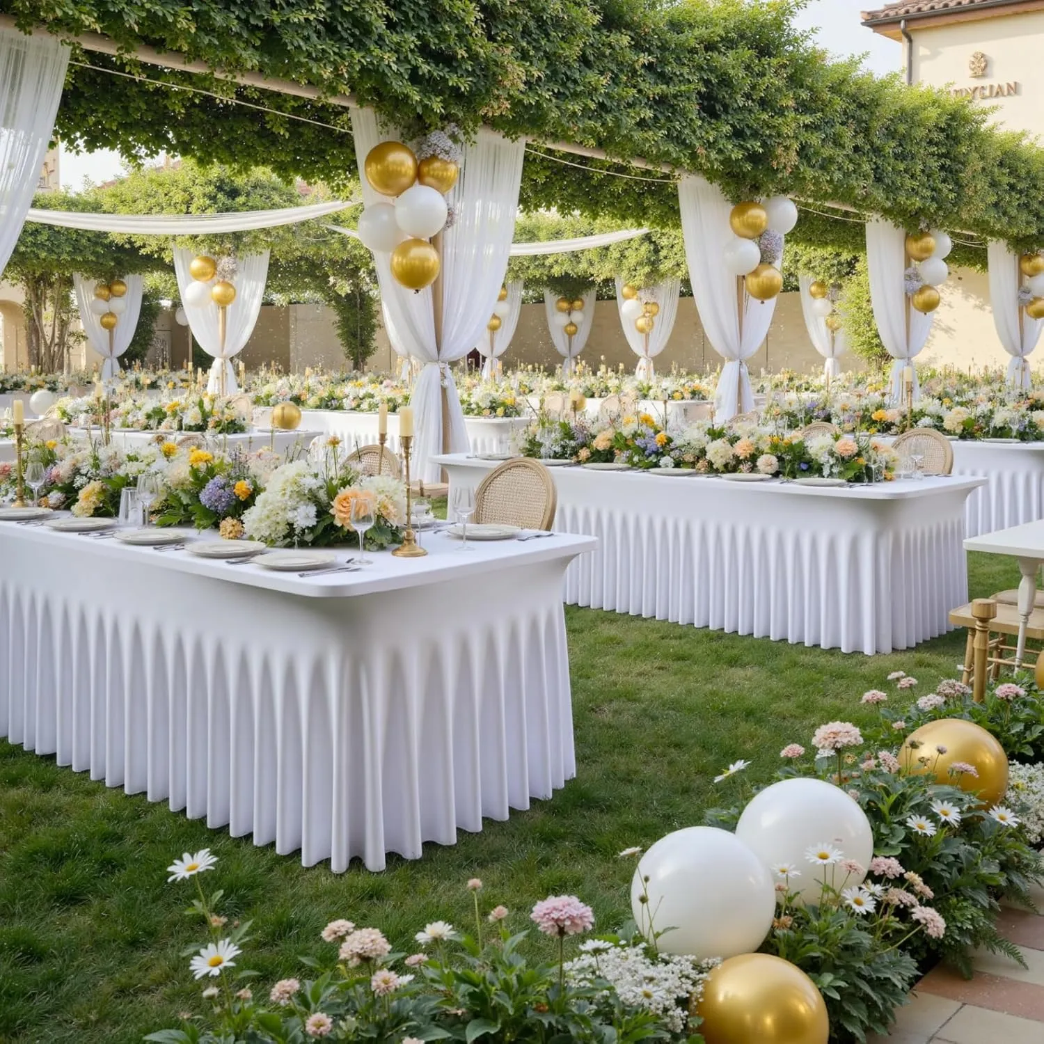 Table Linen for 8ft Table- Fitted Drape