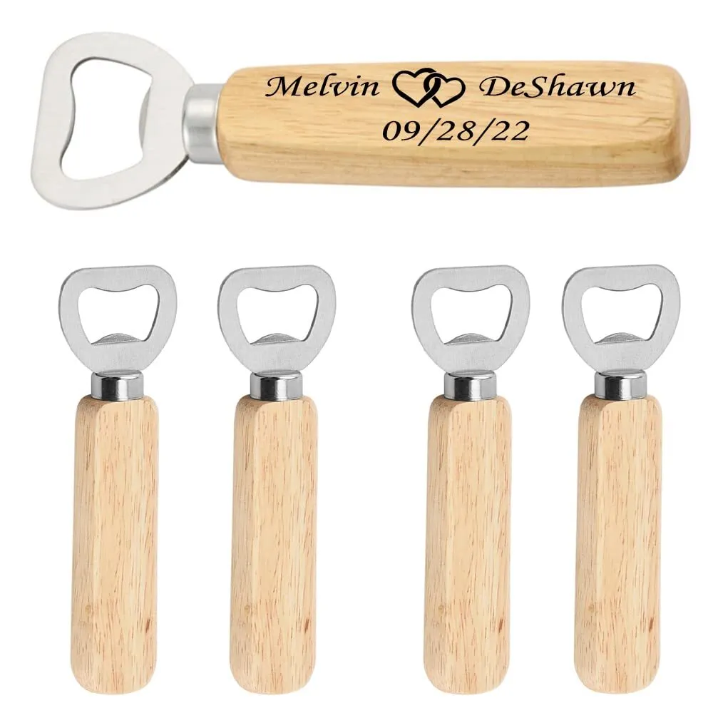 Custom wooden bottle opener