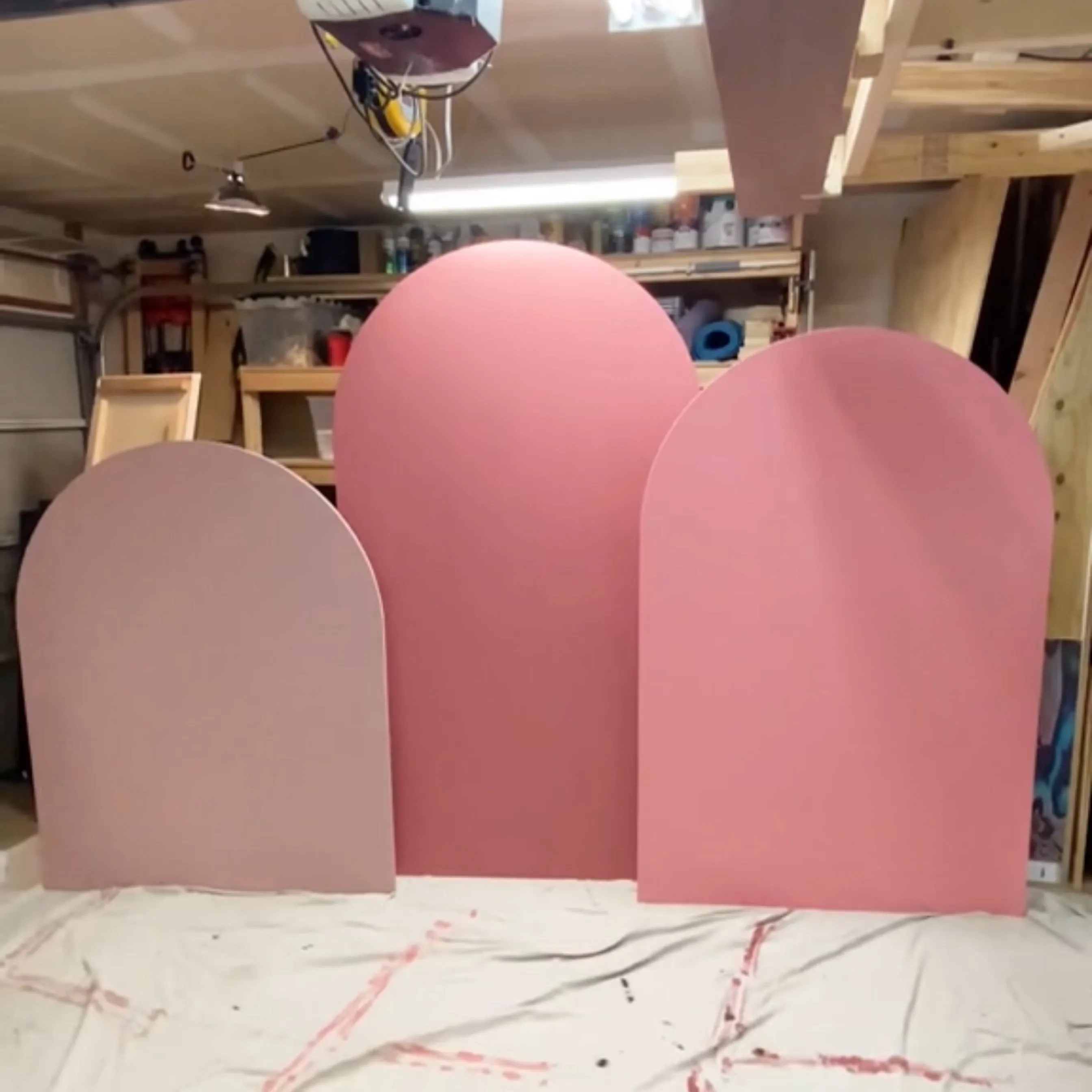 Pink Arch Backdrop Walls Set Of 3