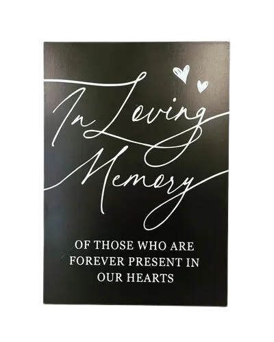Black Memorial Sign