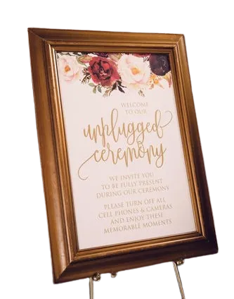 Gold Unplugged Sign