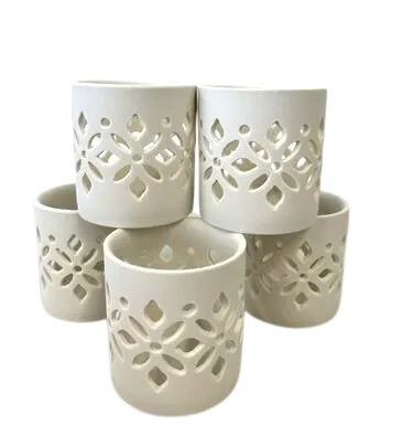 White Tea Light Holder 