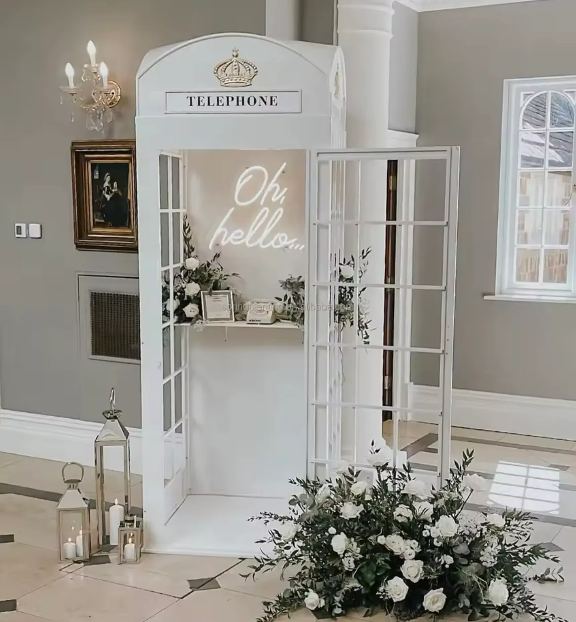 White Phone Booth Prop - Booth Only