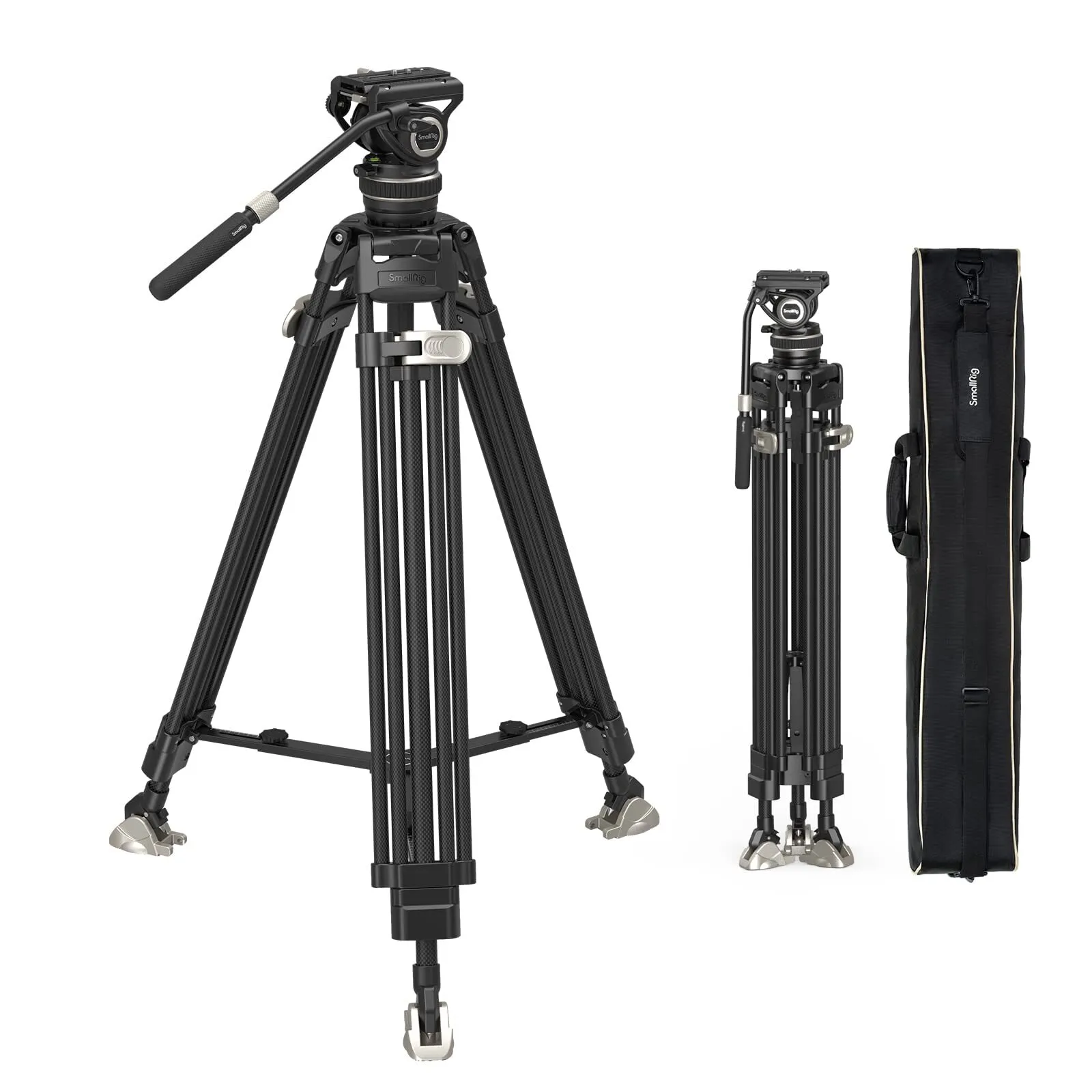 SmallRig 3989 Heavy-Duty Carbon Fiber Tripod Kit AD-100