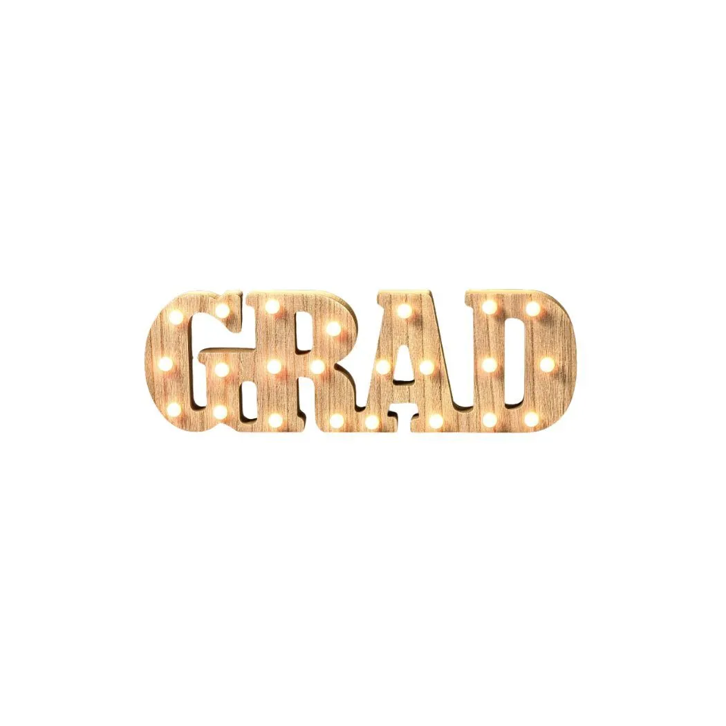 Grad lit up table sign