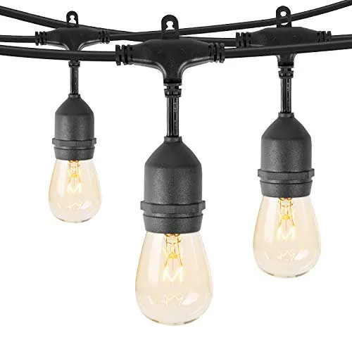 48ft Strand Black String Lights