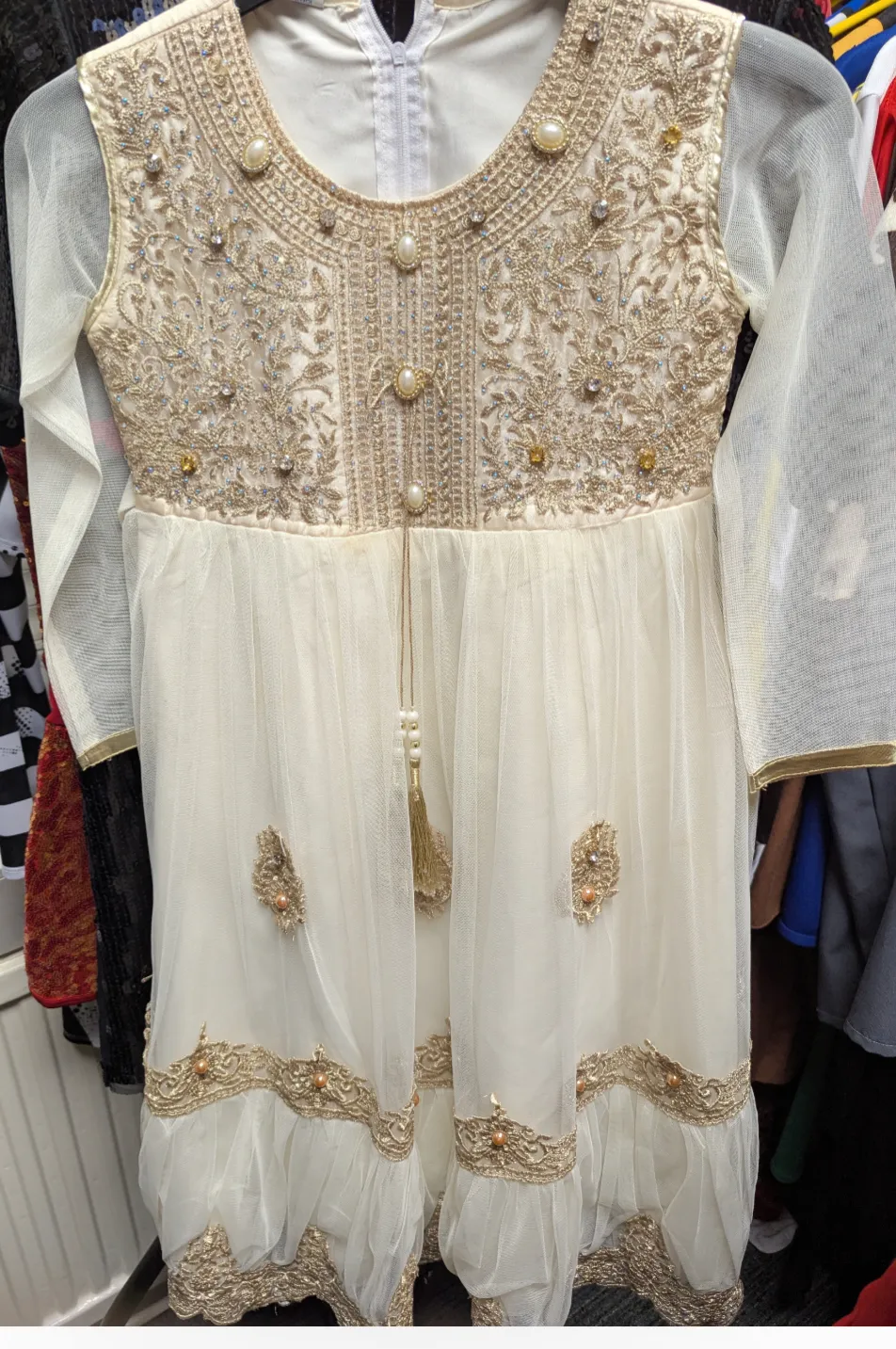 Gold and cream dress 