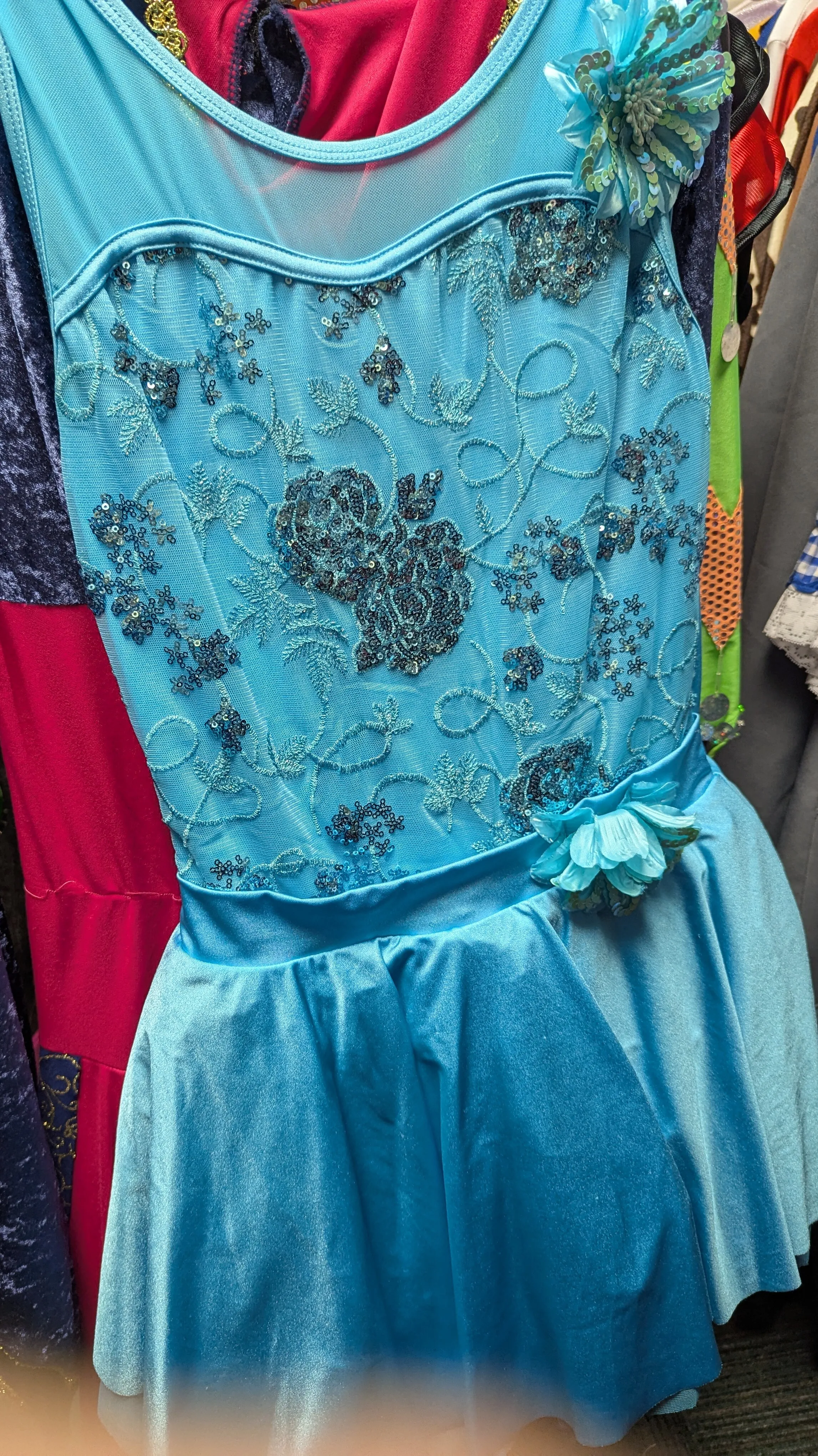 Light blue sequin dress