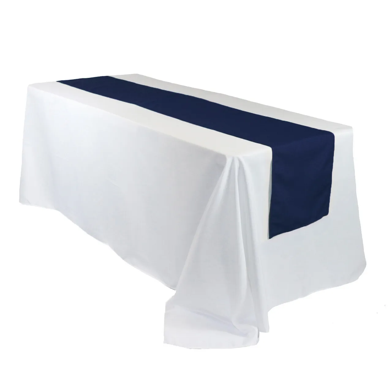Navy Blue Polyester Table Runner