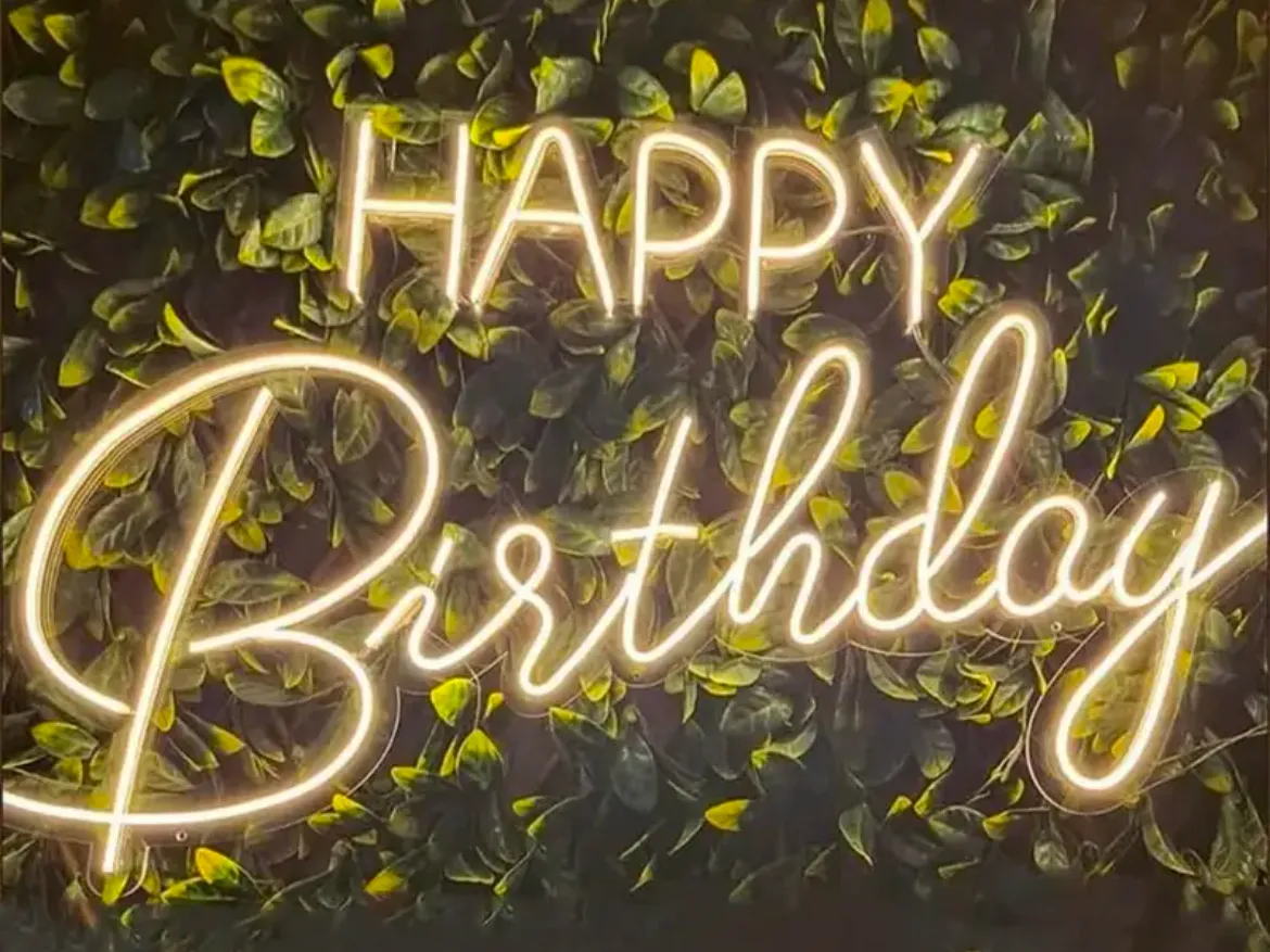 "Happy Birthday" Neon Sign