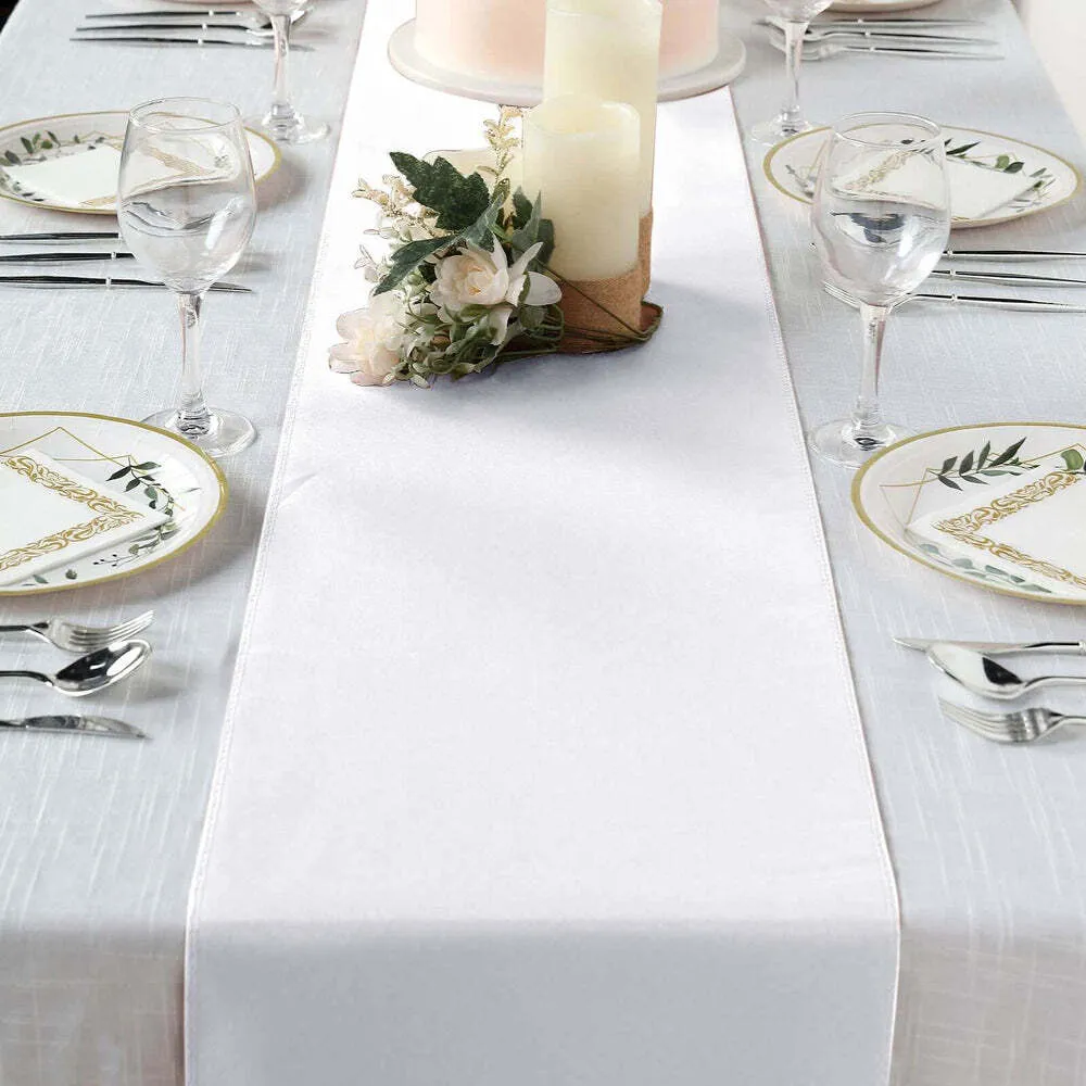 White Polyester Table Runner