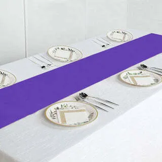 Purple Polyester Table Runner