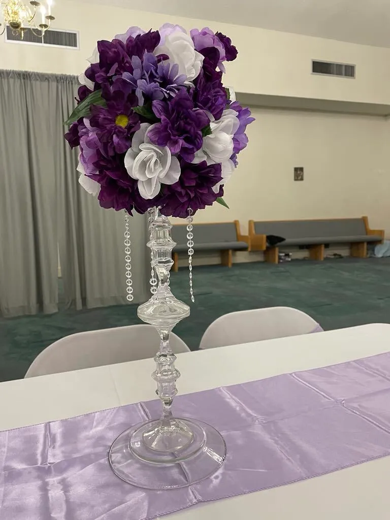 Glass Rose Centerpieces