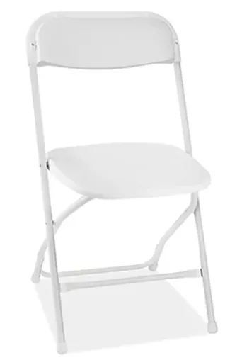 White folding chairs
