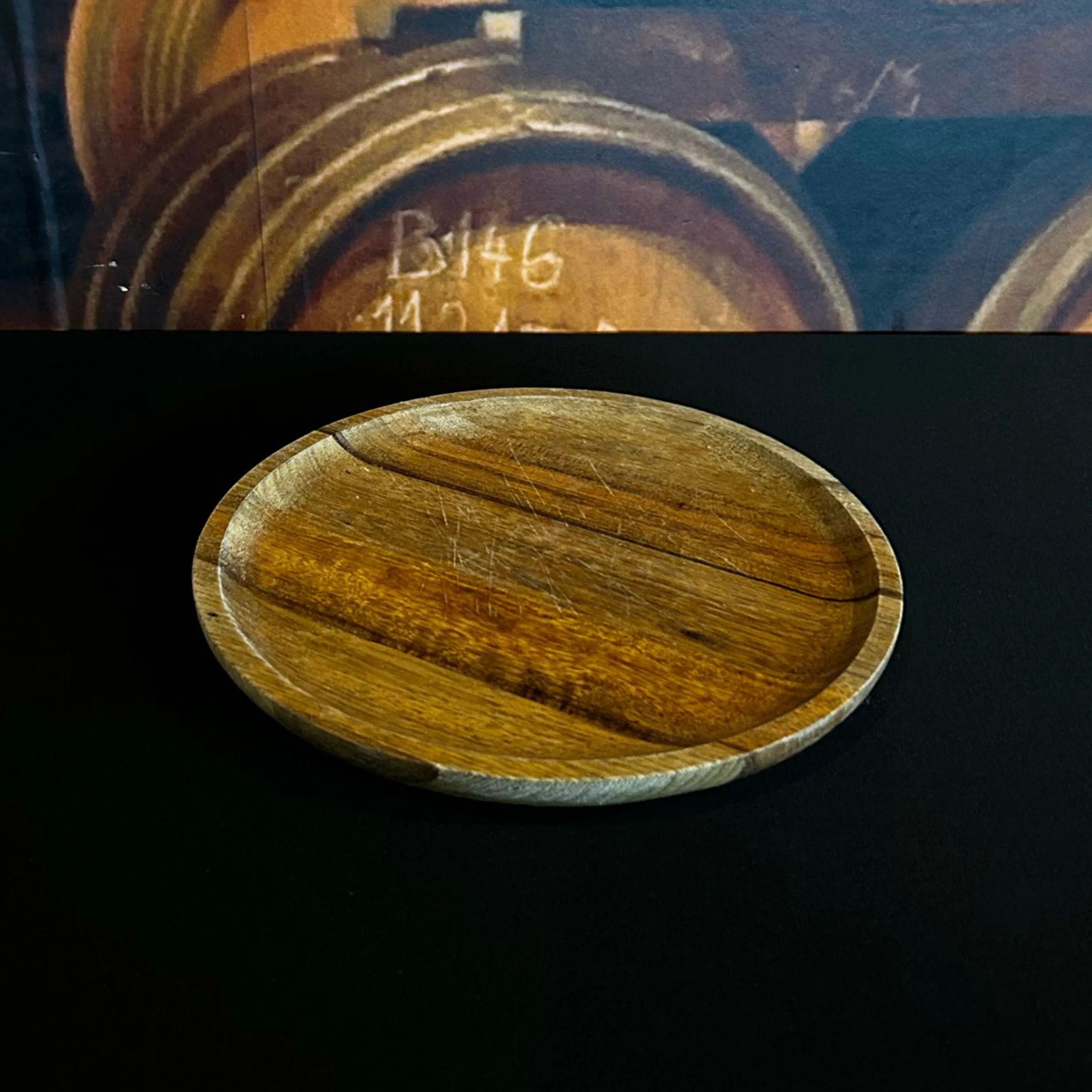 Borrelplank hout rond