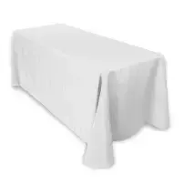 White linen rectangular tablecloth 90x156"