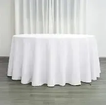 White round tablecloth 120"