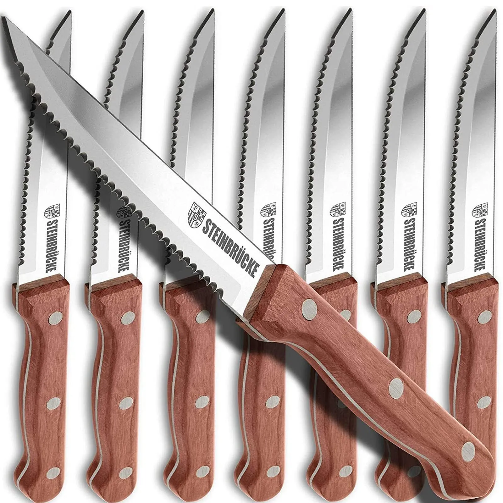 Serrated Steak Knife (Wooden Handle)