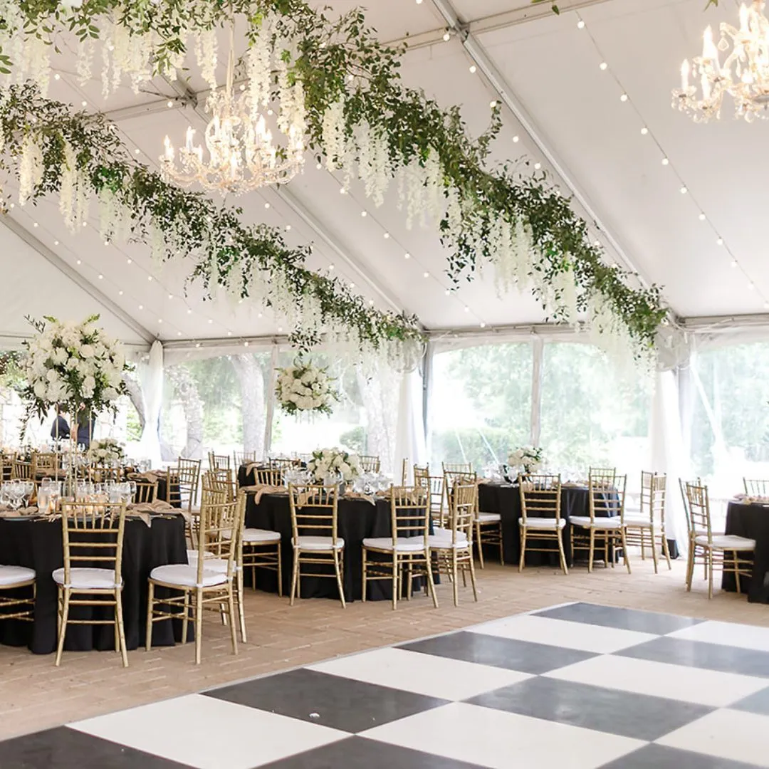 Dance Floors Black and White 8X8, 12X12, 16X16 AND 20X20 (CALL FOR PRICING)