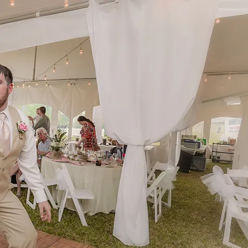 Tent Leg Drapes