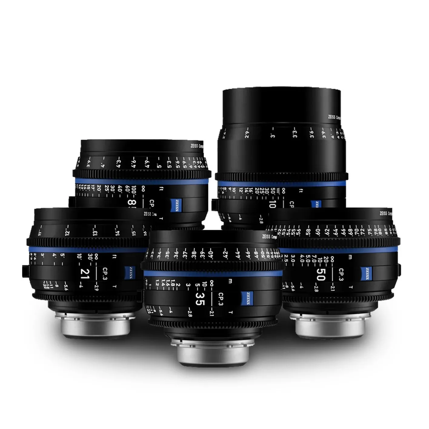 ZEISS XD CP.3 Compact Primes - 3 Lens Set (PL)