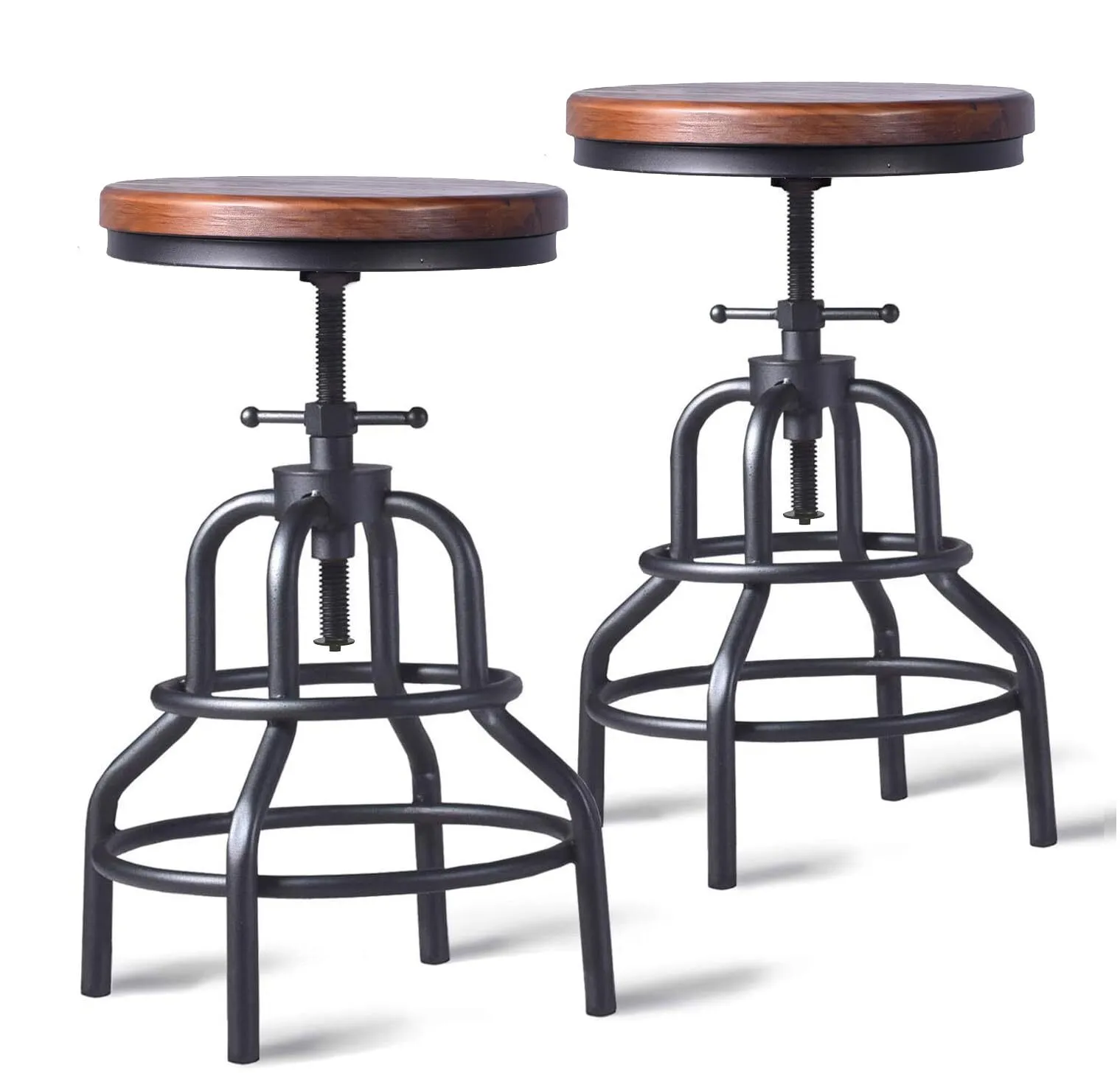 Adjustable Industrial Swivel Barstool