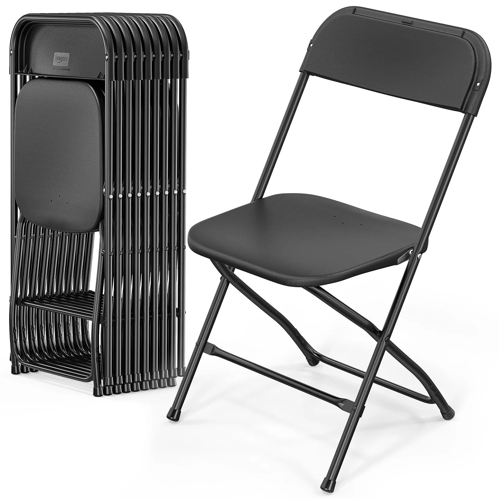 Plastic Folding Chair (Black)