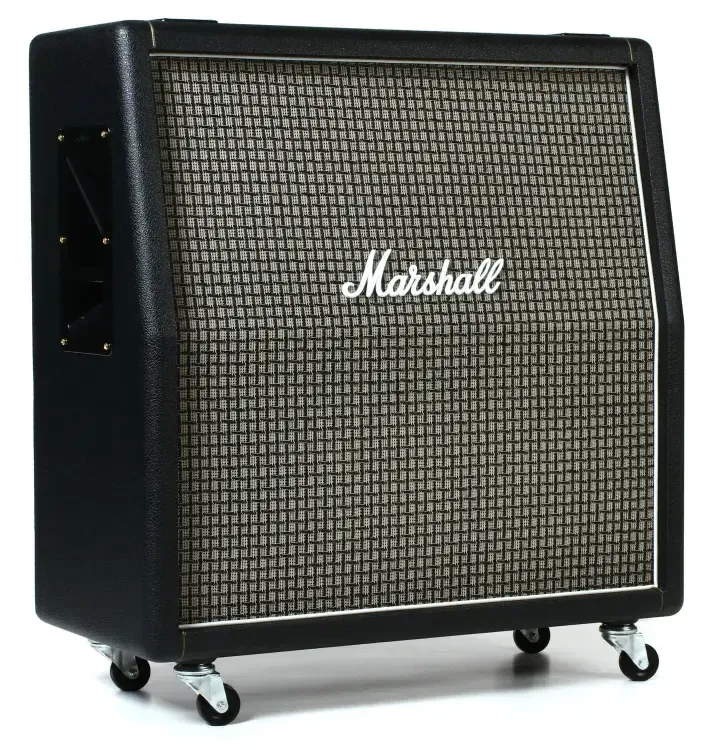 Marshall 1960AX 100-watt 4x12-inch Angled Extension Cabinet with Greenbacks