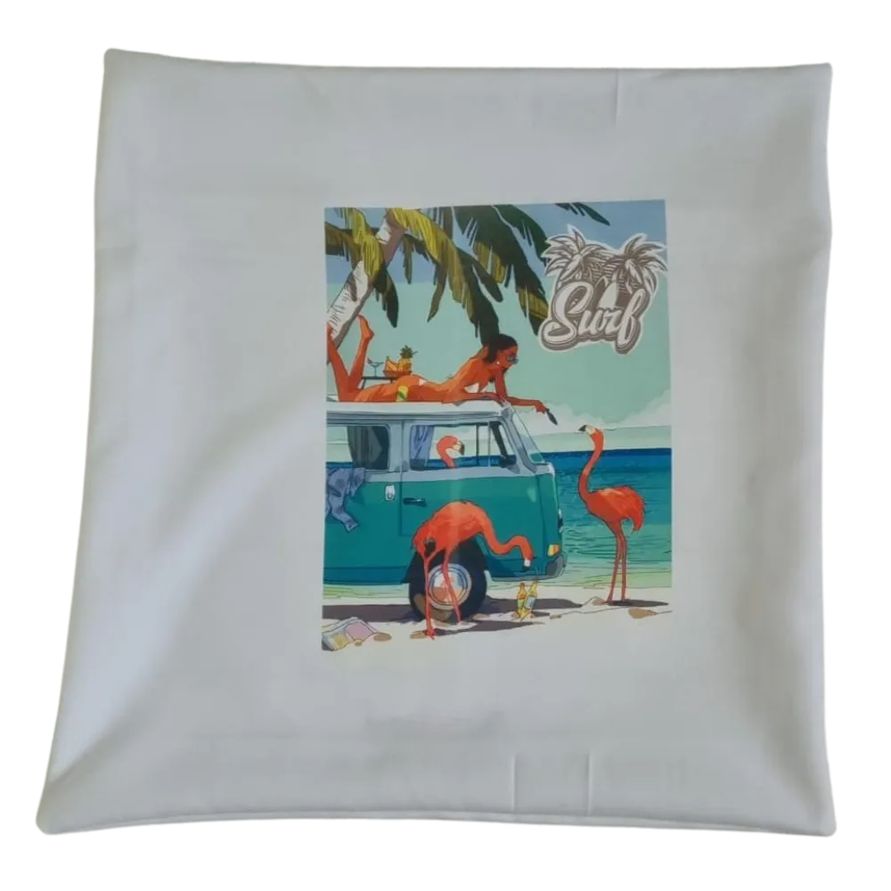 S1759 Printed Surfer Scatter Cushion Pillowcase