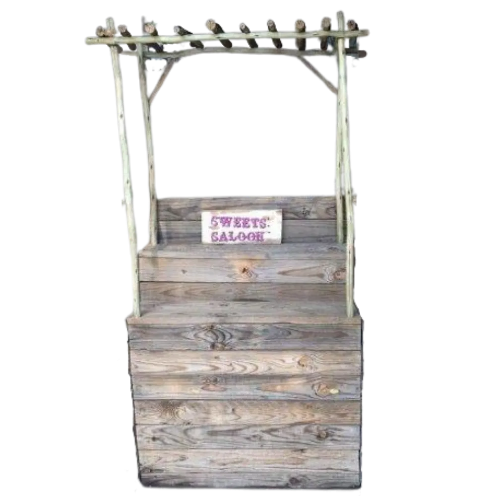 S548 Rustic Candy Buffet Counter with top - 2.05m High