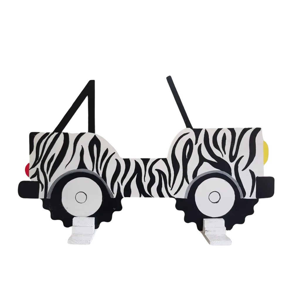 S1296 Zebra Safari Jeep