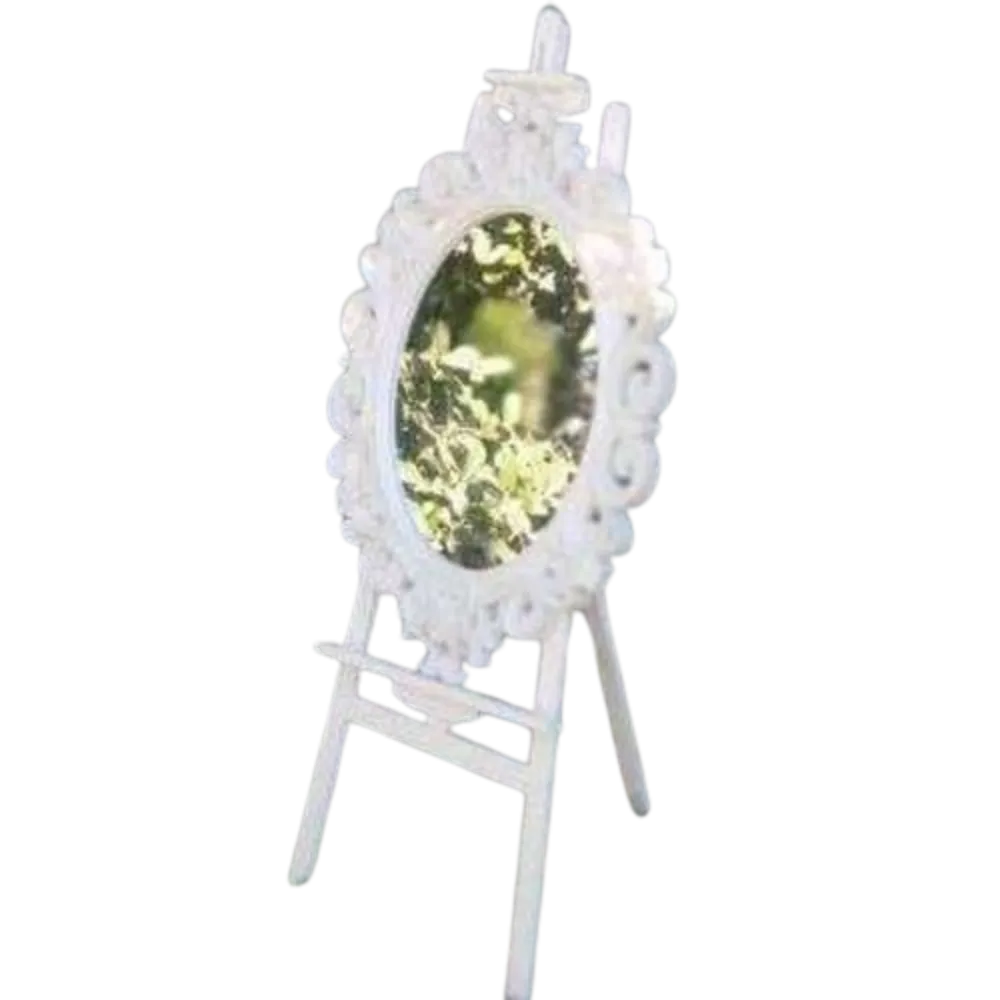 S1183 White Mirror with Stand