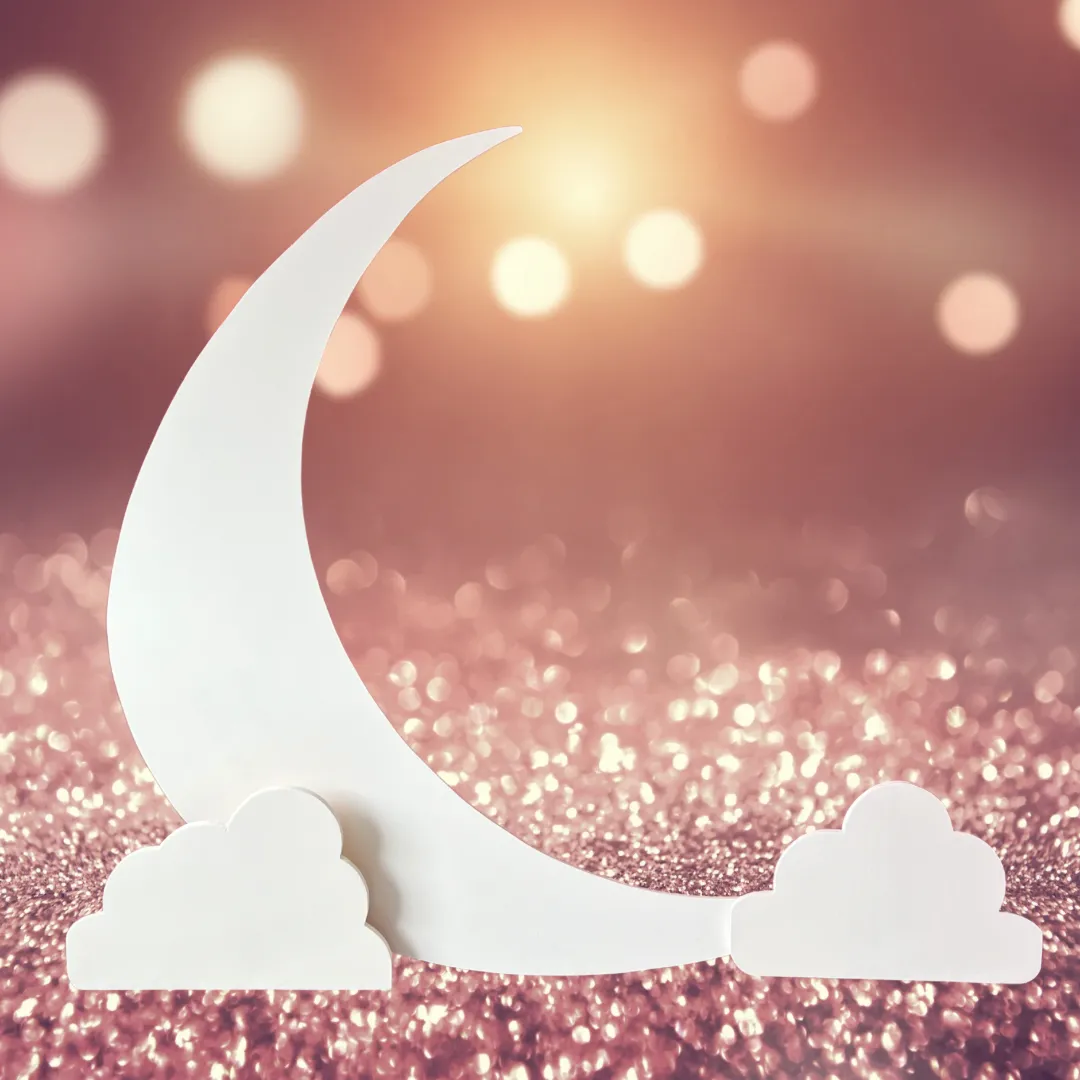 Large Moon & Clouds Display