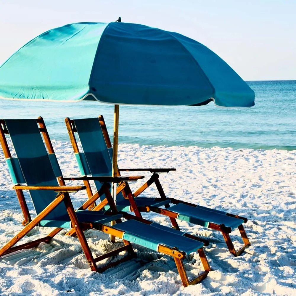 Beach Chairs and Umbrellas - 2 Chairs / 1 Umbrella