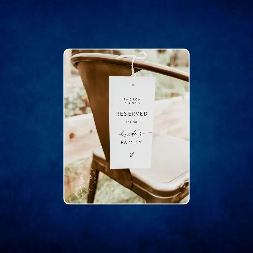 Reserved Seating Sign