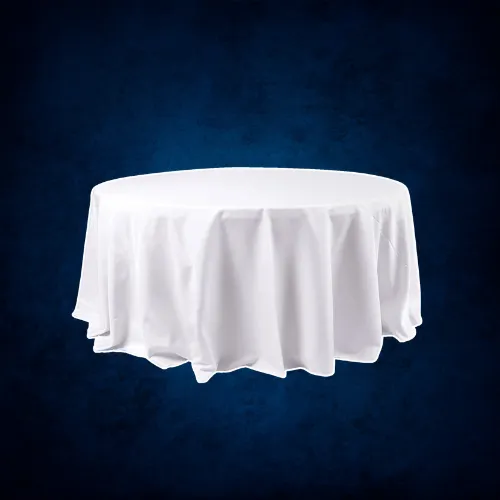 Polyester Round Tablecloth 120" White