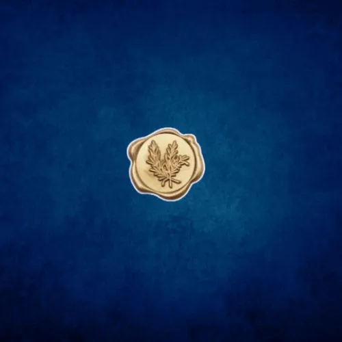 Gold Wax Seal Stickers, Rosemary Design