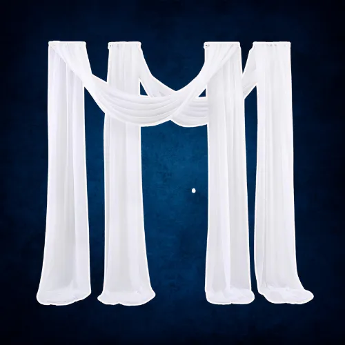 White Wedding Arch Drape