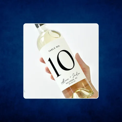 Wine Bottom Table Number