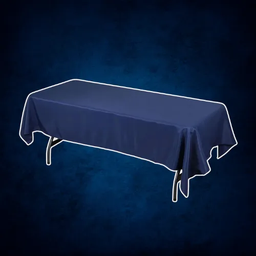 Polyester Rectangle Tablecloth 90"x132" Navy Blue
