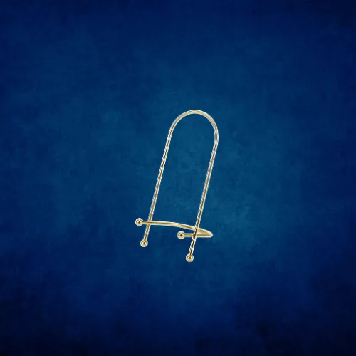 Golden Curved Wire Sign Easel (Large)