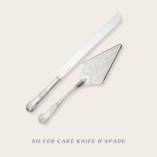 Silver Cake Knife Set