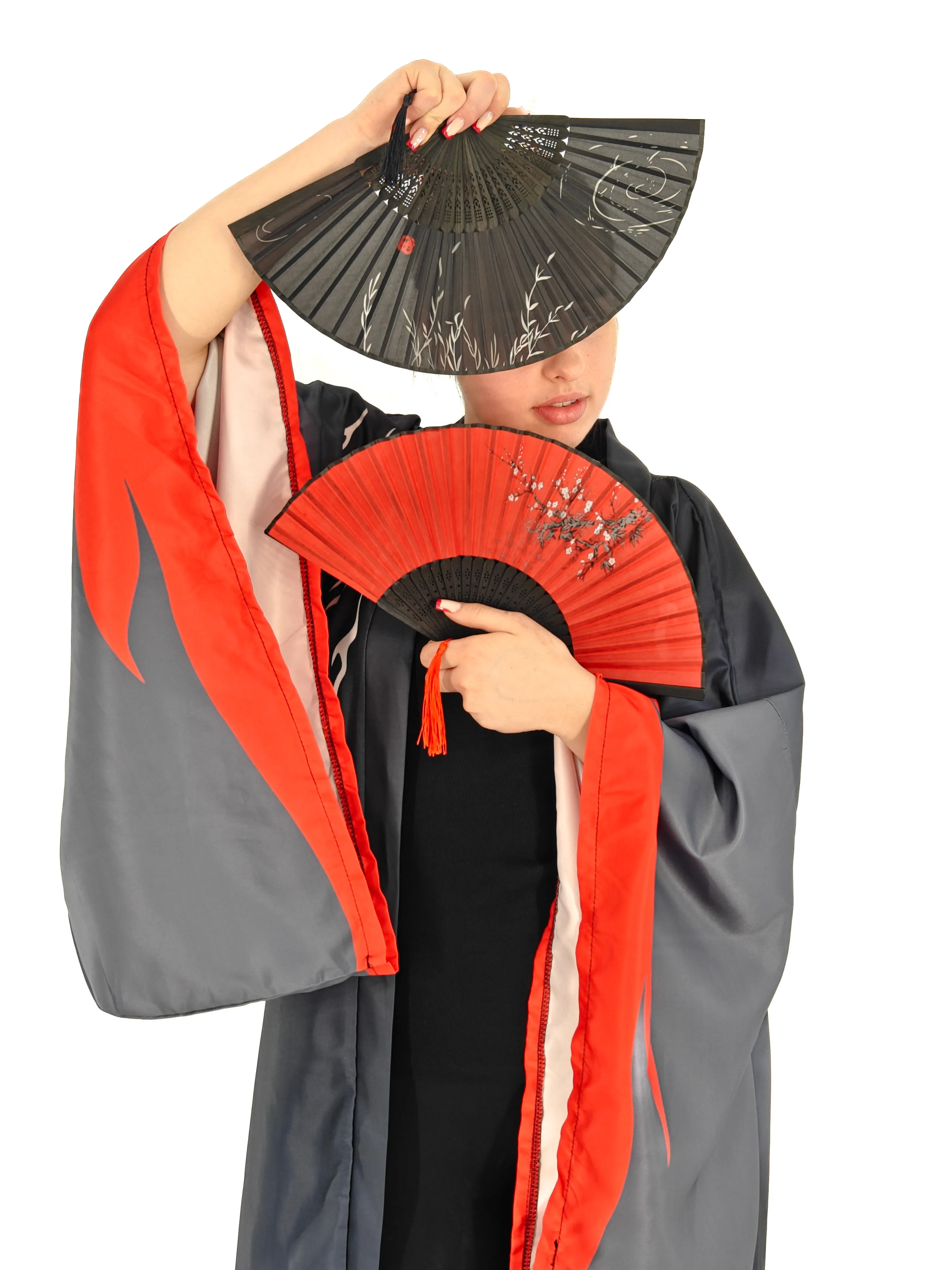 🔥 Flame Edge Kimono Robe – Bold Elegance Meets Streetwear