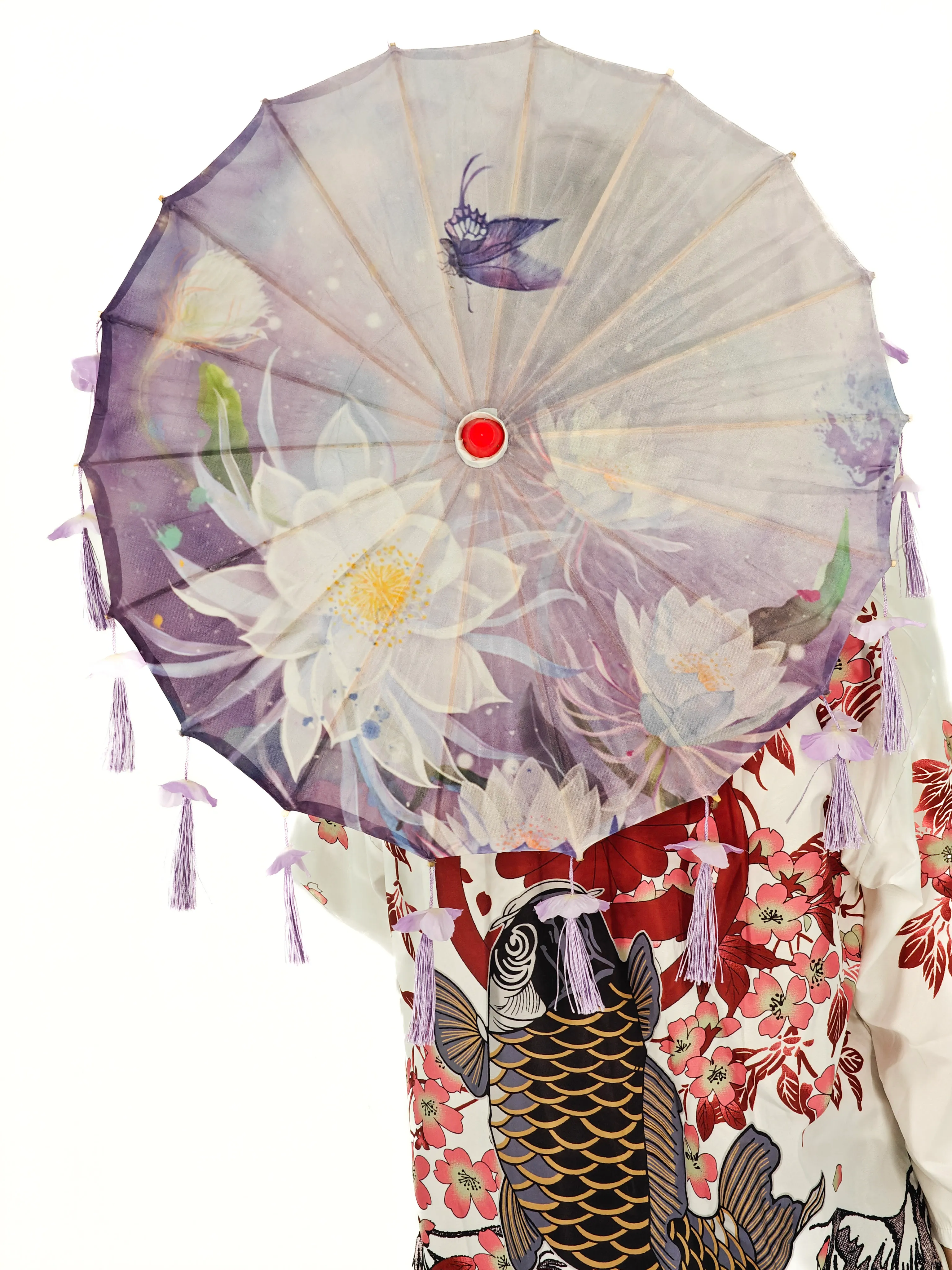 Lavender Floral Japanese umbrella