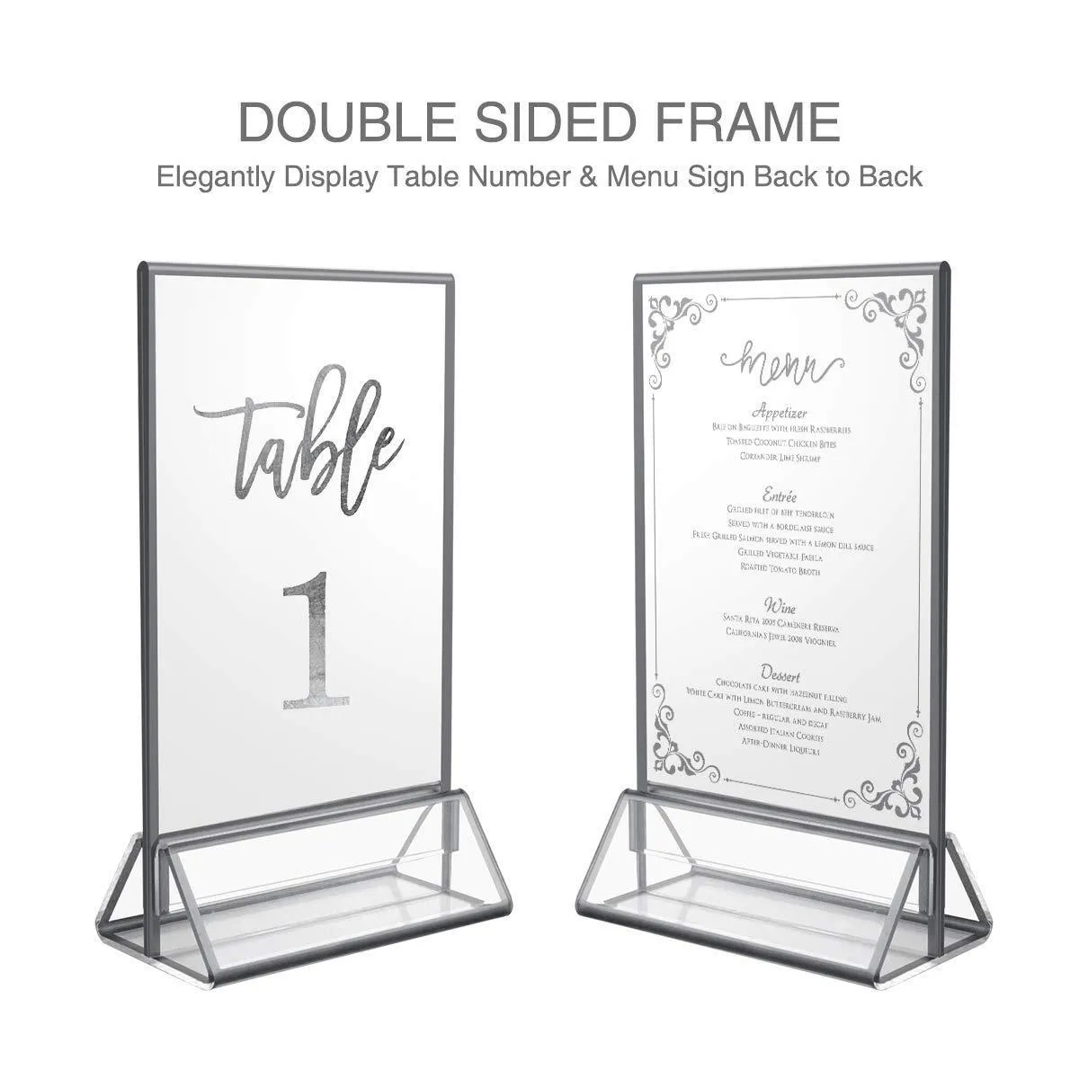 Double-Sided Acrylic Menu Holders