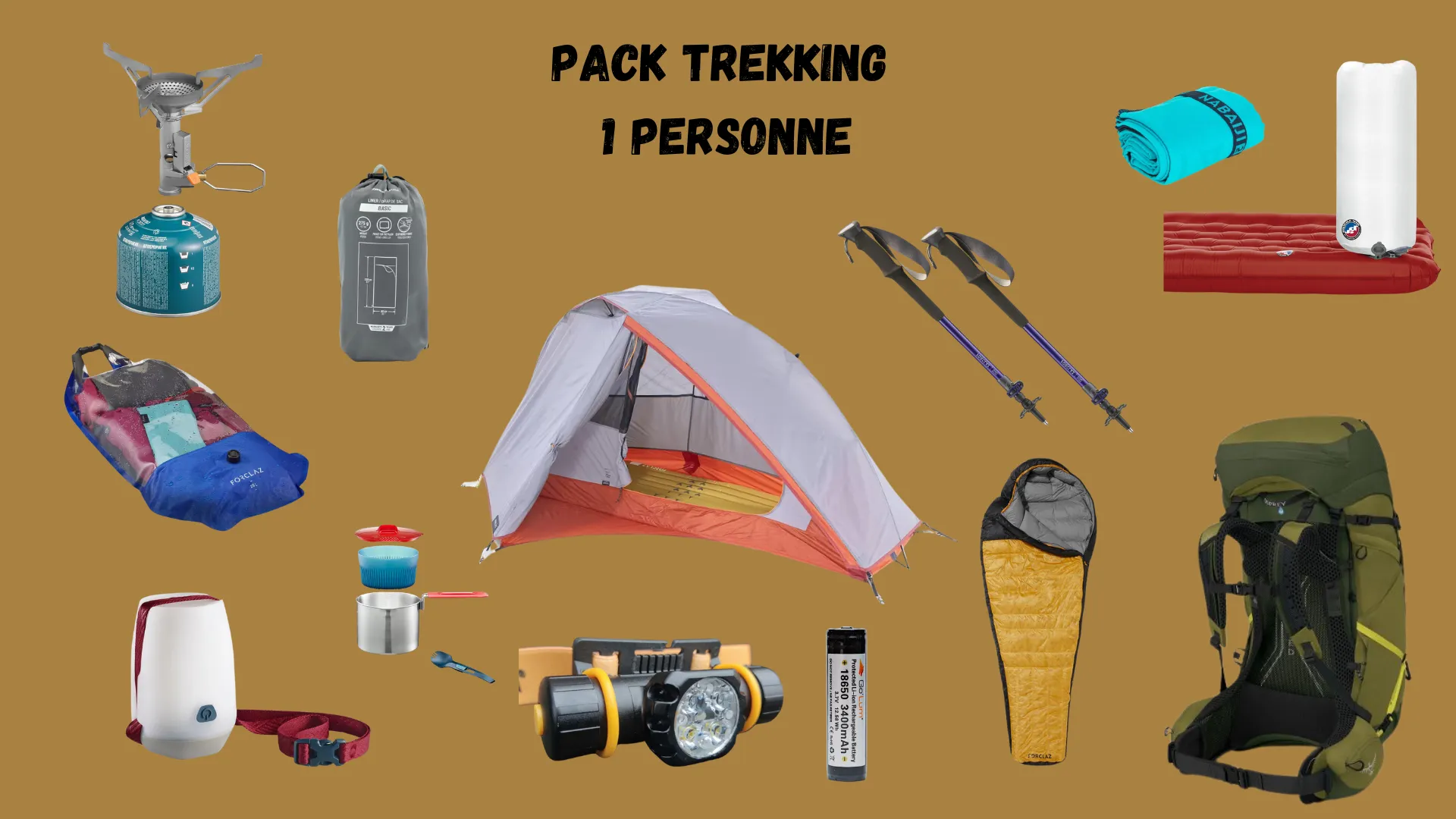 Pack de Trekking Complet - 1 personne