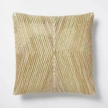 Beaded gold pillow
