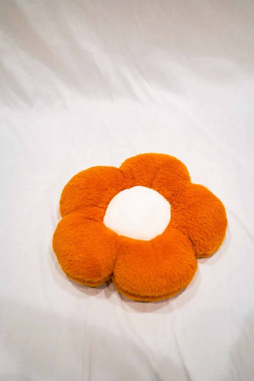 Orange Flower Pillow 13"