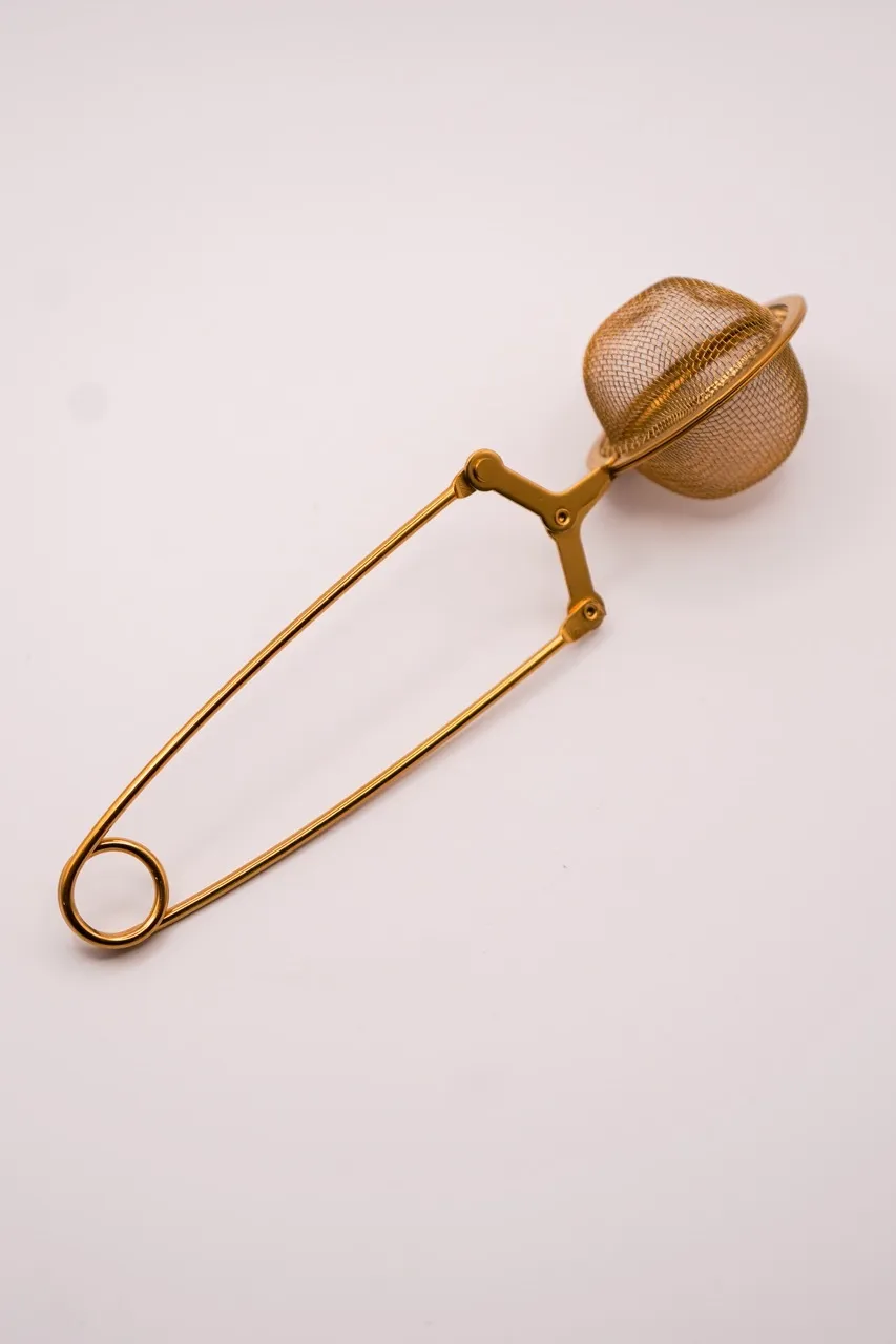 Gold Loose leaf tea leaf strainer